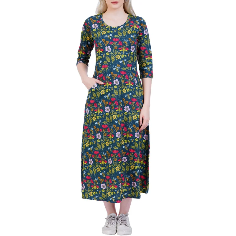 Big Savings On Minimalist Office Styles Pollinator 3/4th Sleeves Midi Dress (With Waist Seam) Big Savings On Minimalist Office Styles Pollinator 3/4th Sleeves Midi Dress (With Waist Seam)