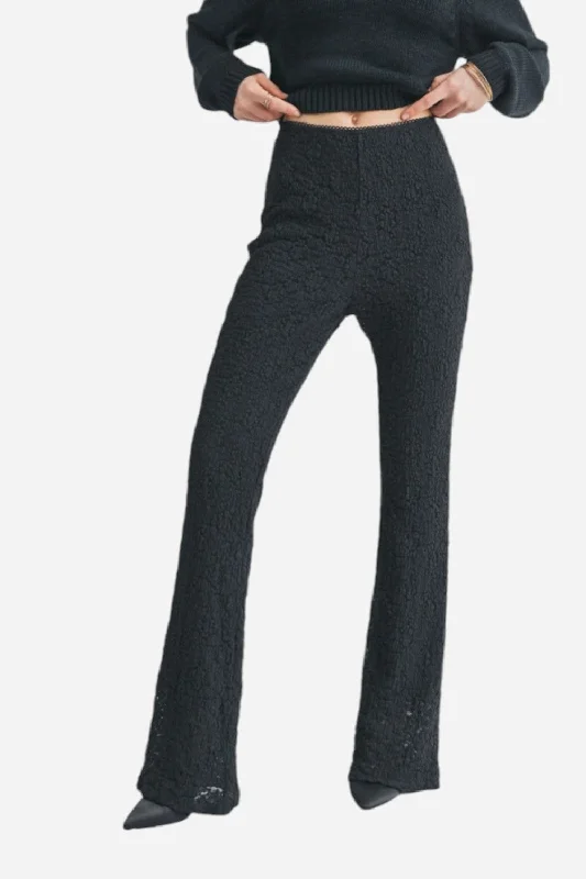 Holiday Sale Sage the Label Journey Lace Flare Pants Black
