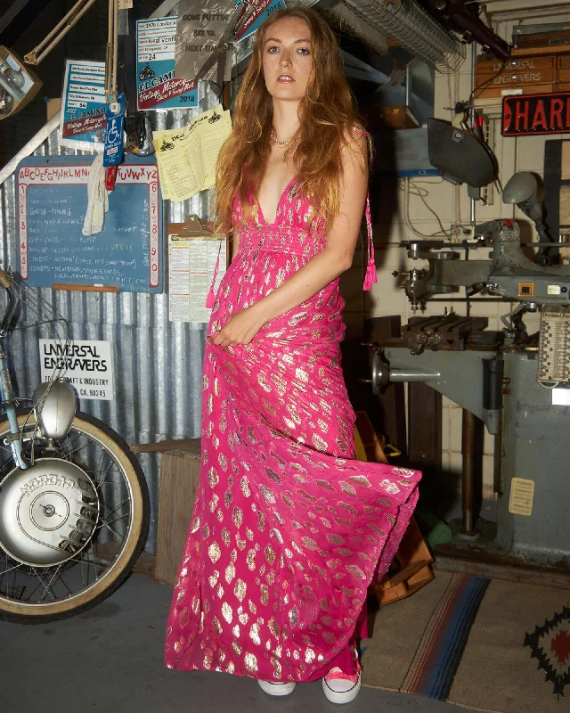 Limited Time Daydream Halter Tie Maxi Dress
