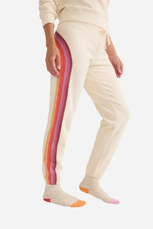 Limited Time Deal Marine Layer Anytime Sweatpant in Antique White Stripe