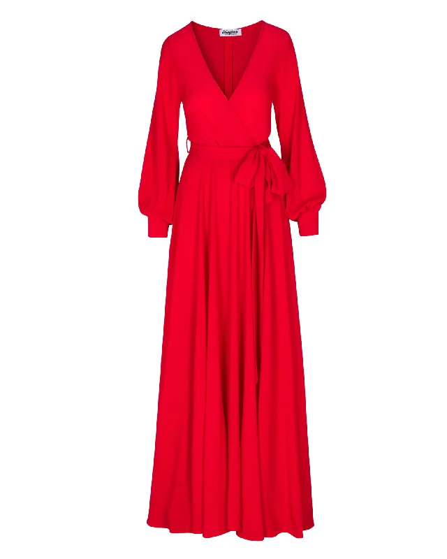 Essentials On Sale Venus Maxi Dress - Cherry