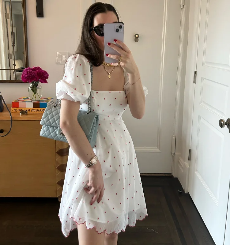 Wardrobe Essentials The Matilda Mini Dress - Cherry Organza Dot