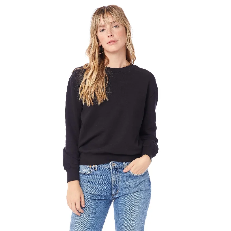 Style Revolution Throwback Washed Terry Sweatshirt (Black)