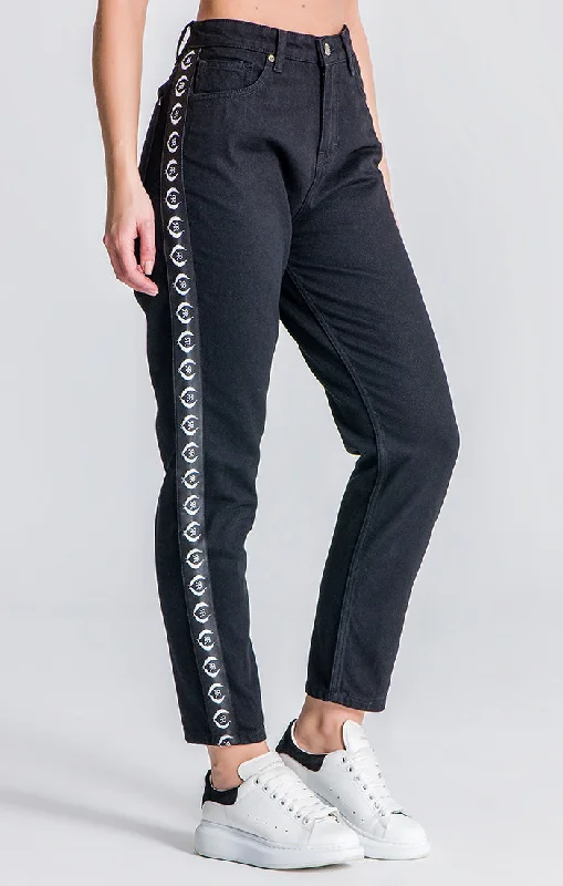 Timeless Elegant Black RR Mom Fit Jeans