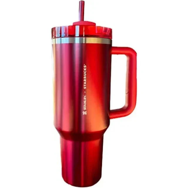 Portable Drinkware Starbucks Stanley 2023 Holiday Collab 40 oz Red Tumbler Mug