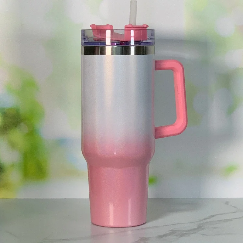 Drinkware Collection Sale 40 oz Stainless Steel Insulated Tumbler with Handle and Screw-Top Slide Lid Drinkware Collection Sale 40 oz Stainless Steel Insulated Tumbler with Handle and Screw-Top Slide Lid