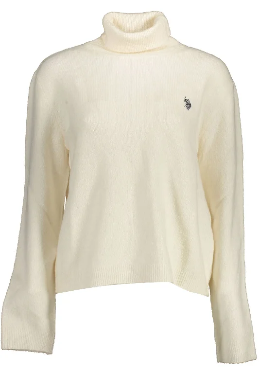 Chic Everyday Wear U.S. POLO ASSN. Elegant Turtleneck Sweater with Embroide Women's Logo