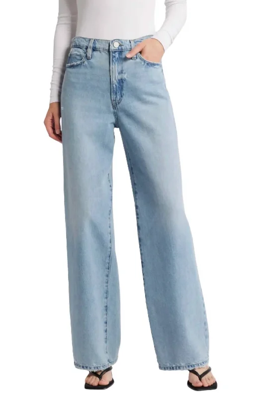 Tropical Island - Inspired Attire Le Jane Wide Leg Denim Jeans In Ziggy