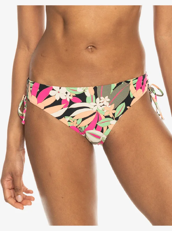 Casual Chic Clothing Printed Beach Classics Hipster Side-Tie Bikini Bottom - Anthracite Palm Song S
