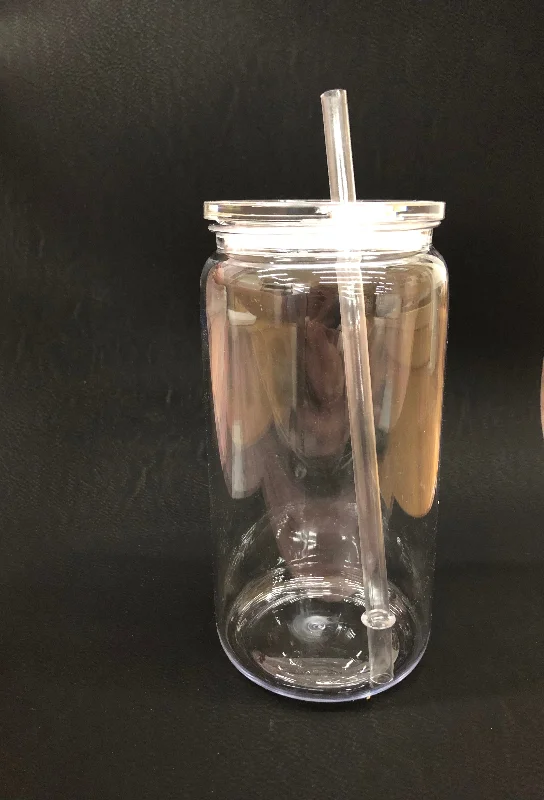 Stylish Drinkware Collection 16oz Clear Cup-Clear Lid