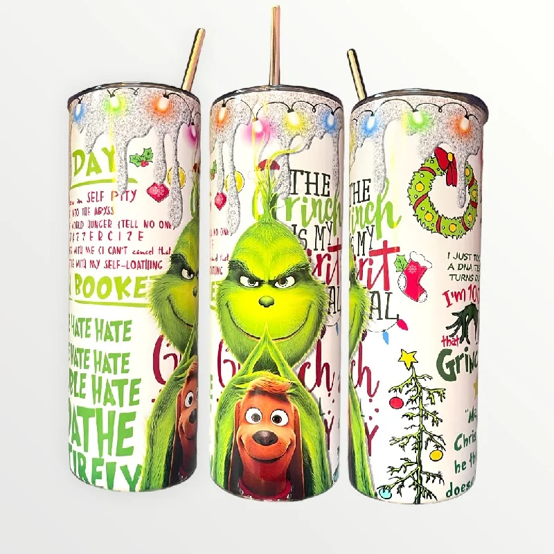 Discount Drinkware Grinch and Max 20/30oz Insulated Skinny Tumbler
