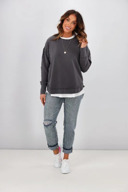 Romantic Detailing Foxwood Delilah Crew Coal