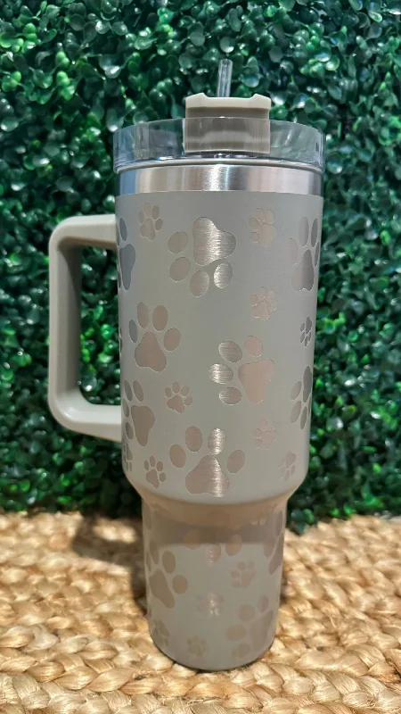 Sustainable Drinkware Grey Paw 40oz Tumbler