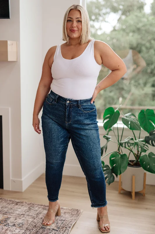 Versatile Outfits Phillipa High Rise Release Hem Slim Jeans - Judy Blue