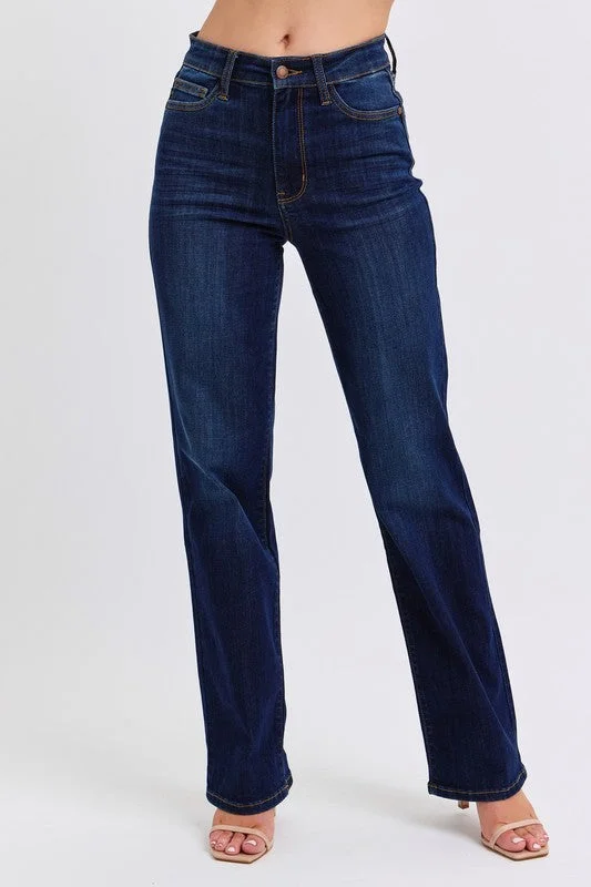 Discount Extravaganza Judy Blue High Waist Dark Straight Jeans
