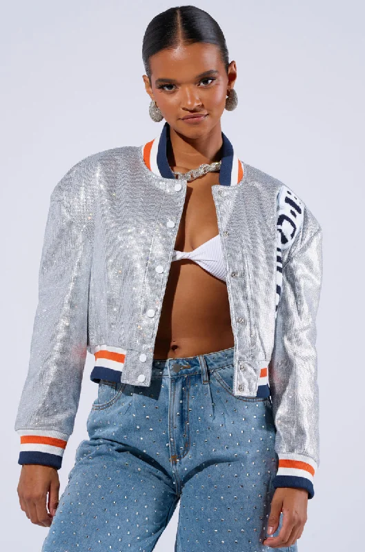 Urban Sophistication MIND GAMES EMBELLISHED BOMBER