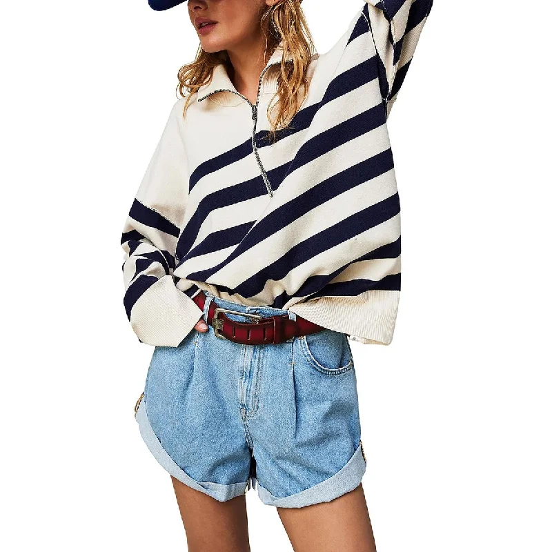 Evening Elegance Womens Flare Denim Denim Shorts