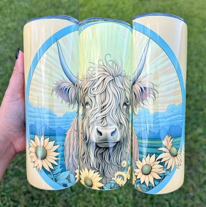 Shop Sale Items Highland Cow Sunflower 20oz Tumbler