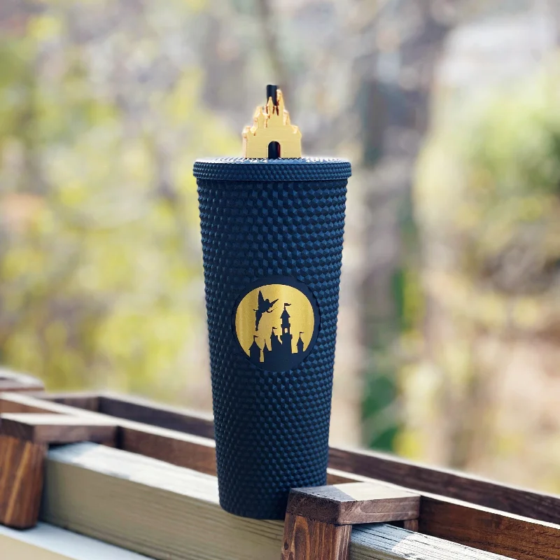 Sale Event, Prices Rock PREORDER Black And Gold Castle Inspired Studded Tumbler