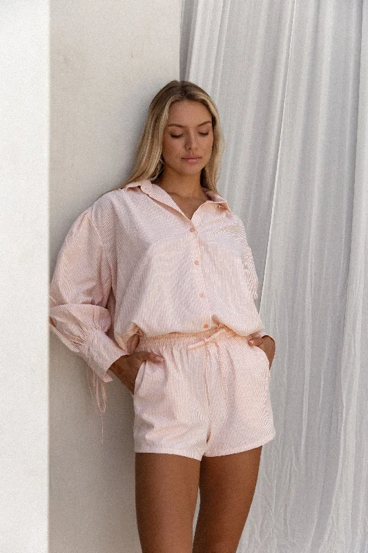 End Of Season Clearance Callie Striped Shirt Orange