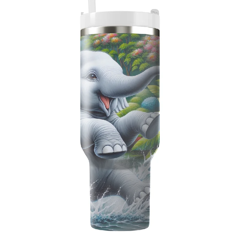 Drinkware Sale Elephant Splash Print Tumbler With Handle