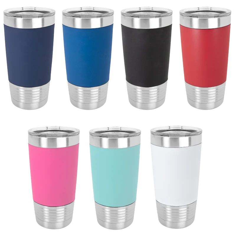 Premium Steel Tumblers Case of 24 Blank 20 oz Silicone Tumblers, Insulated Stainless Steel + Lid Premium Steel Tumblers Case of 24 Blank 20 oz Silicone Tumblers, Insulated Stainless Steel + Lid