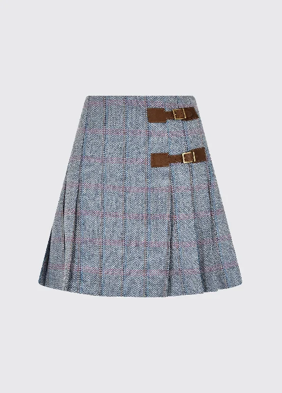New In This Season Blossom Tweed Skirt - Denim Haze