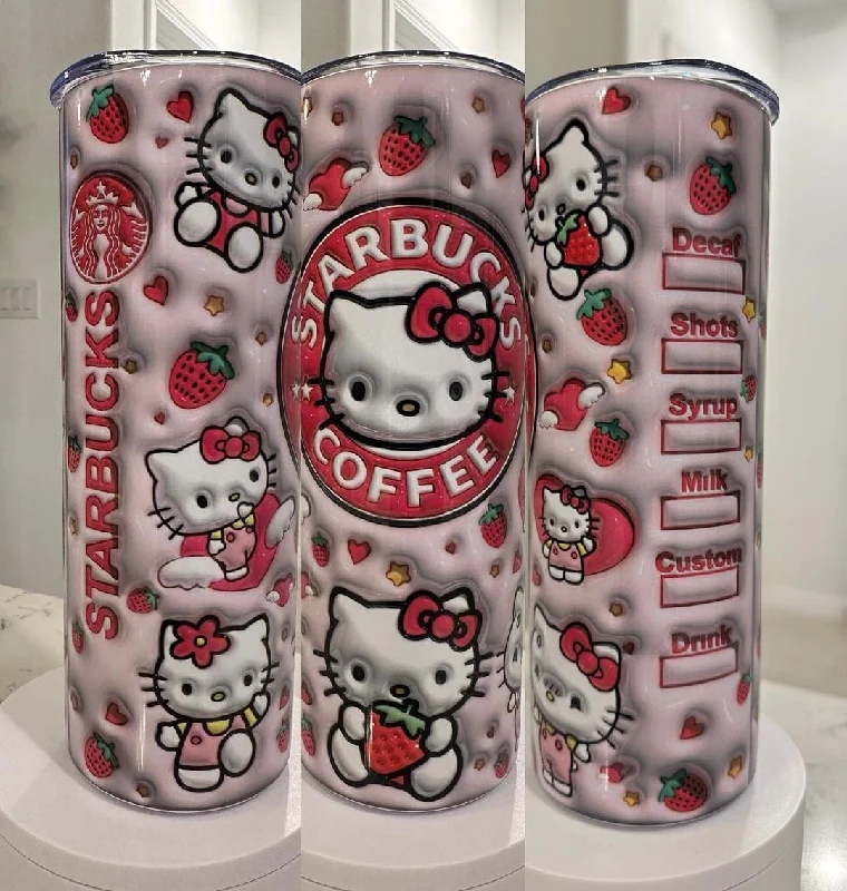 Quick Grab Deals Hello Kitty Inflated Strawberry 20 oz Tumbler
