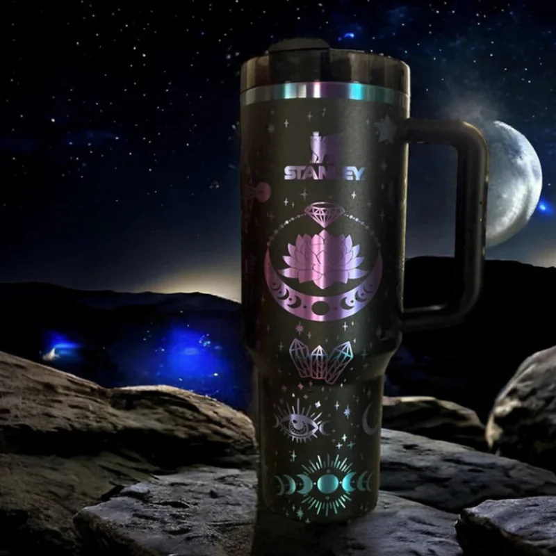 Drinkware Gifts For Friends Lotus And Celestial Symbols Engraved 40oz Tumbler