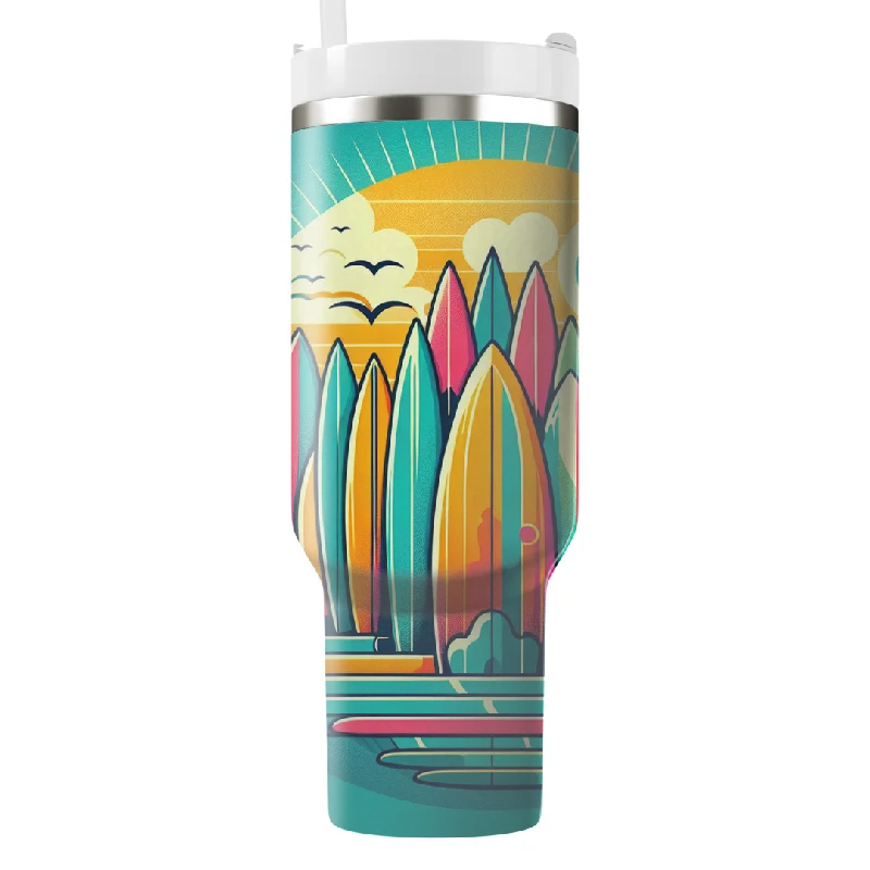 Elegant Glassware Sale Retro Surf Vibes Tumbler With Handle