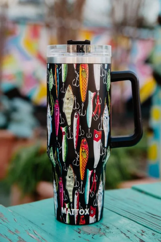 Fashion Sale Fishing Lures Tumbler Cup with Handle