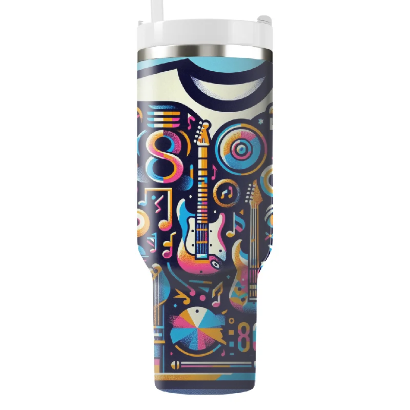 Valentine's Special Retro 80s Music Festival Tshirt Tumbler With Handle