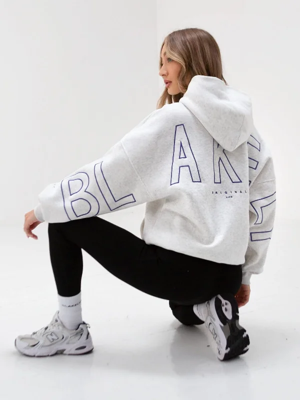 Luxury Comfort Embroidered Isabel Oversized Hoodie - Ultraviolet