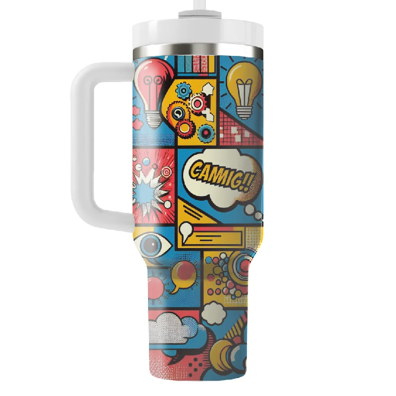 Best-Sellers Dynamic Comic Strip Tumbler with Straw