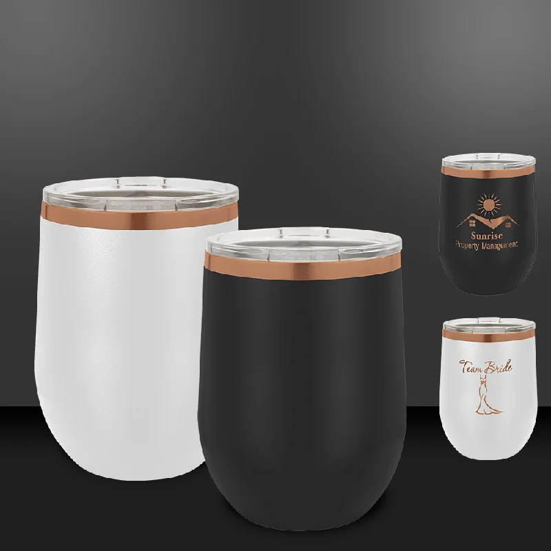 Green Drinkware Offer Copper Ion-Plated 12 oz Blank Stainless Steel Insulated Stemless Wine Tumbler with Lid Green Drinkware Offer Copper Ion-Plated 12 oz Blank Stainless Steel Insulated Stemless Wine Tumbler with Lid