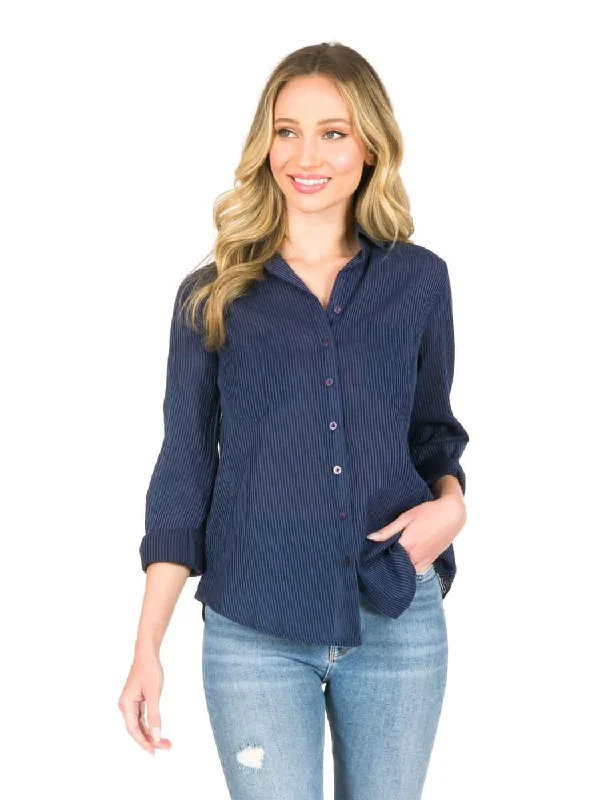 Elegant Attire For The Modern Lady Tianello"Raya" Washable Silk-Cotton Savoir Blouse