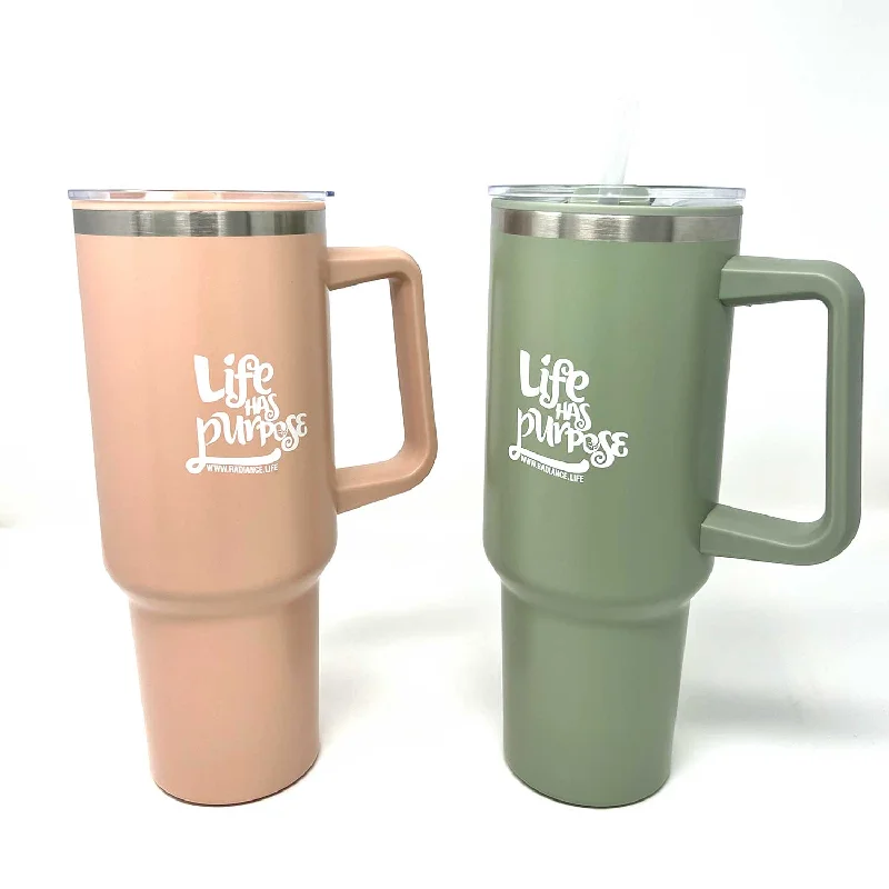 Luxury Drinkware Promotion "LIFE HAS PURPOSE" 40 oz Izzy Mug