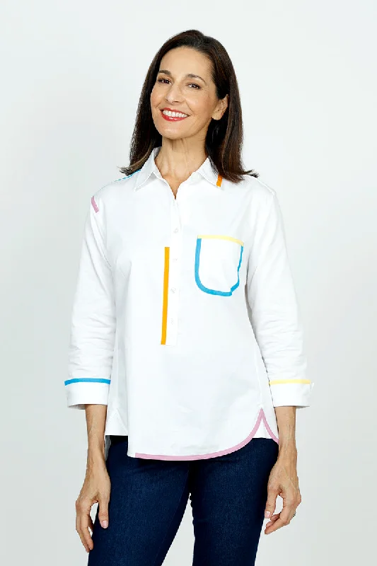 Exclusive Discount Cali Girls Bright Mixed Trim Popover
