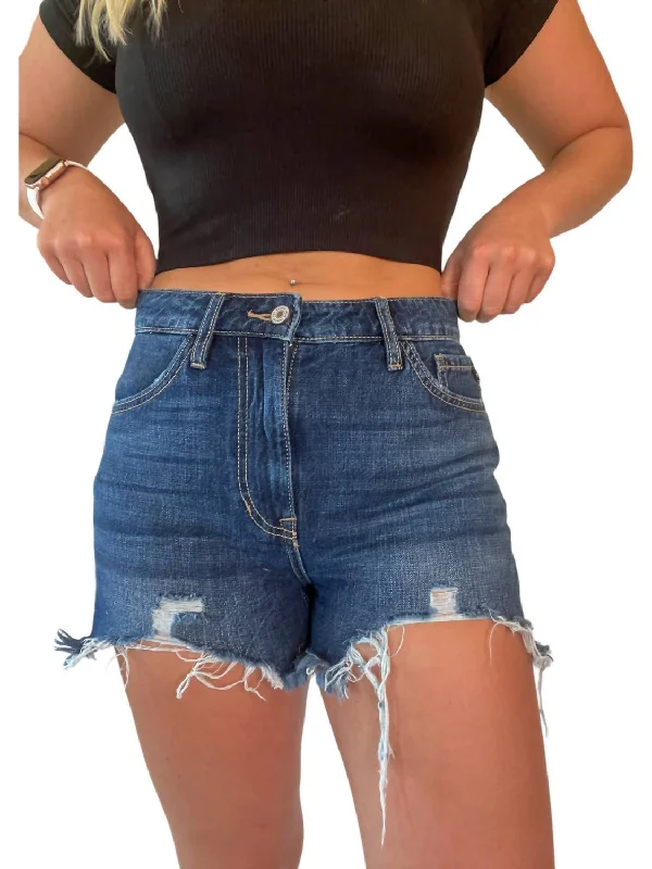 Mid Season Sale Savy Classic Denim Shorts In Dark Wash