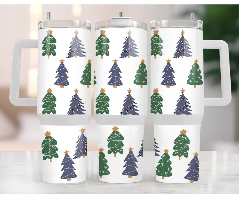 Huge Price Cut Christmas Trees 40 oz Christmas Tumbler with handle