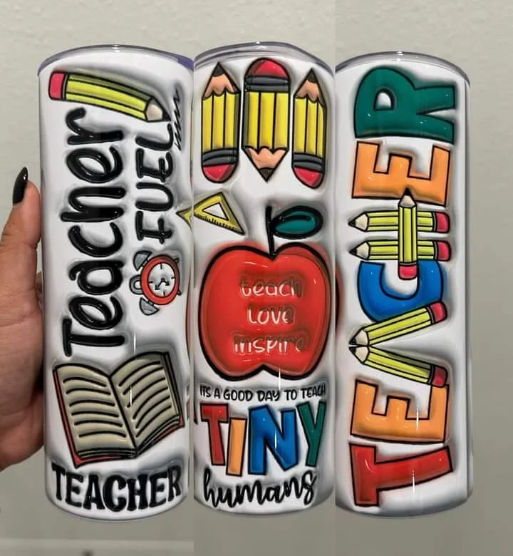 Insane Discount Onslaught Teacher Fuel 20 oz Inflated Tumbler