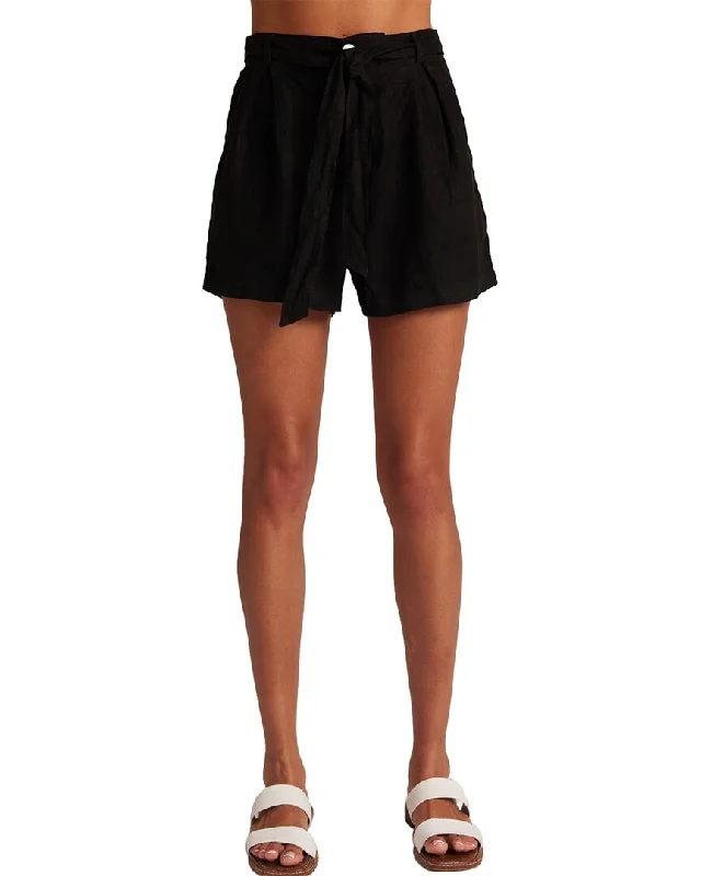 Special Occasion Wear Bella Dahl Belted Pleat Front Linen Short