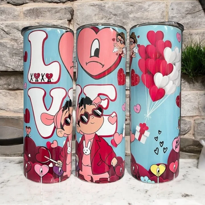 Discounted Drinkware Bad Bunny Valentines 20/30oz Insulated Skinny Tumbler
