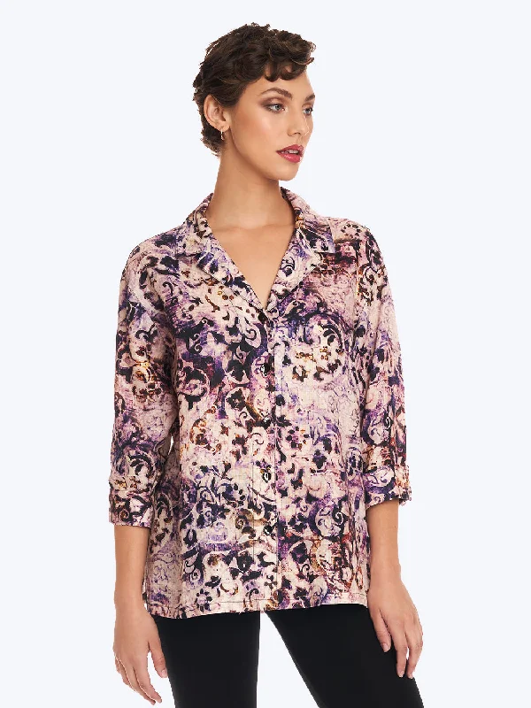 Chic & Cozy Collection Bhakti Linen Aida Blouse