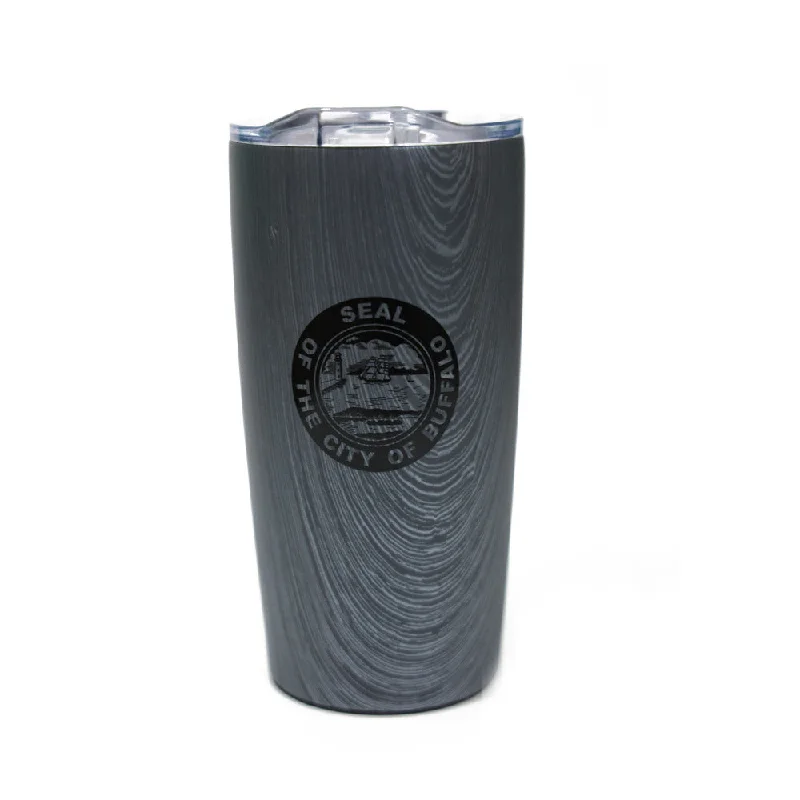 Drinkware Closeout Deals Wood Pattern Travel Vacuum Tumbler