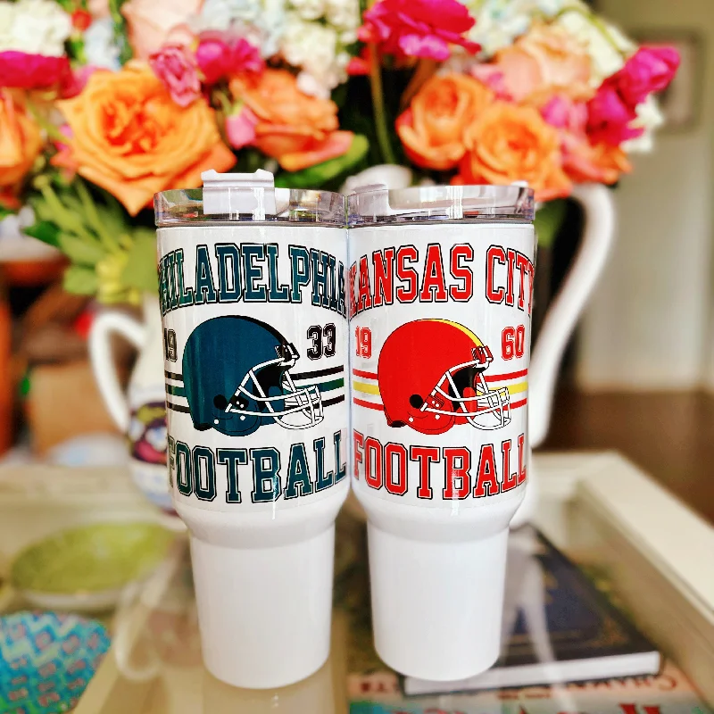 Insulated Drinkware Sport Team Inspired 40 oz White or Glass Tumbler