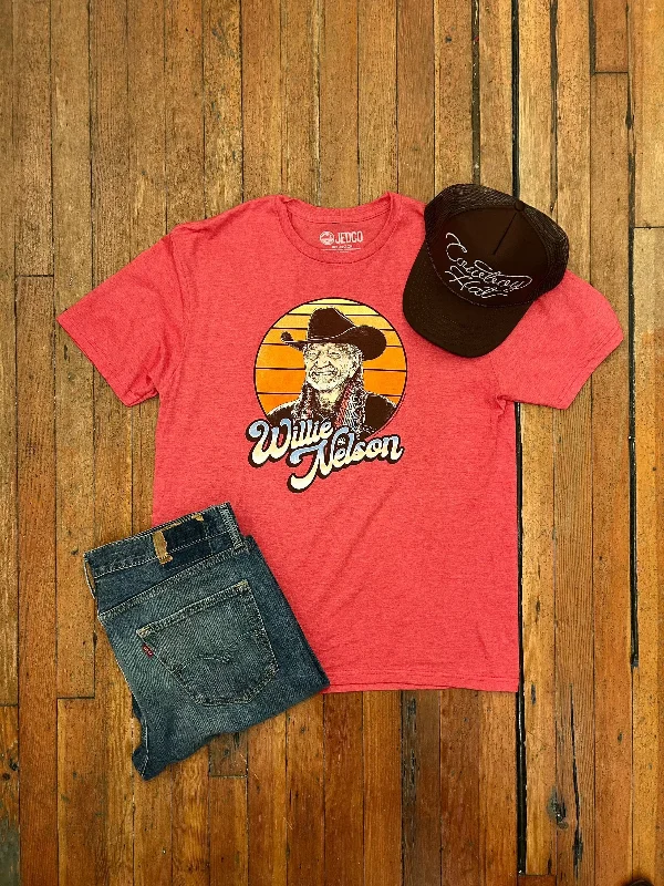 Casual Chic Willie Nelson Sunset Stripes T-Shirt