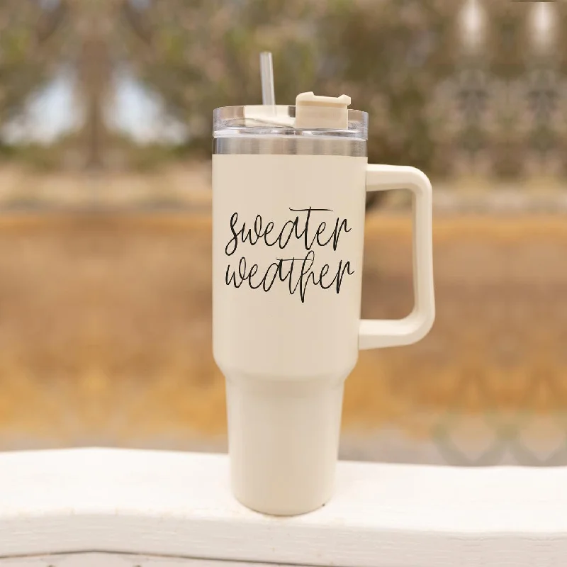 Eco-Friendly Drinkware Sweater Weather 40oz