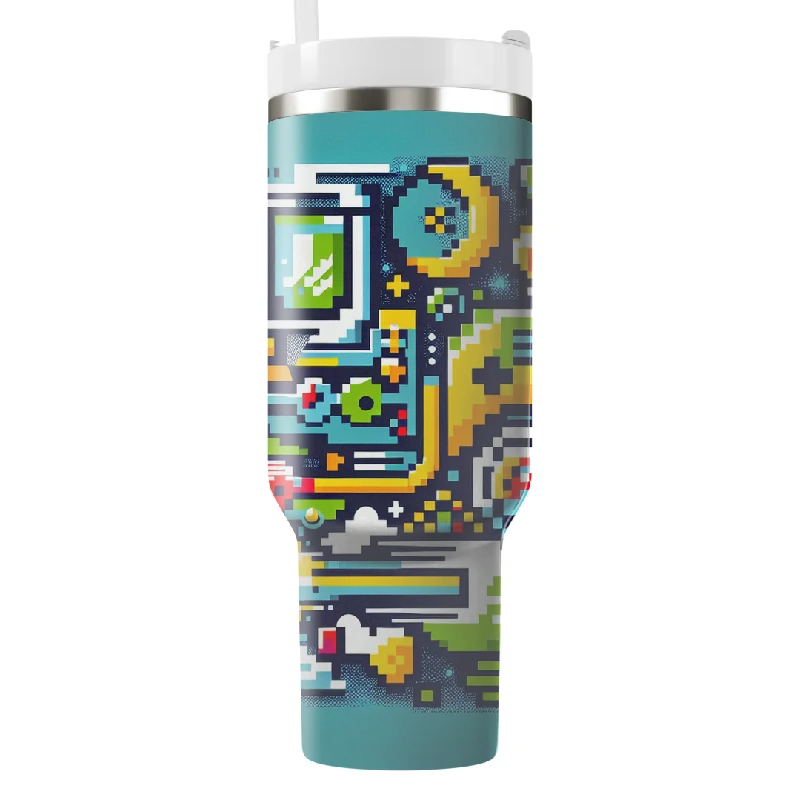 Insulated Bottles Promotion Retro Video Game Tumbler With Handle