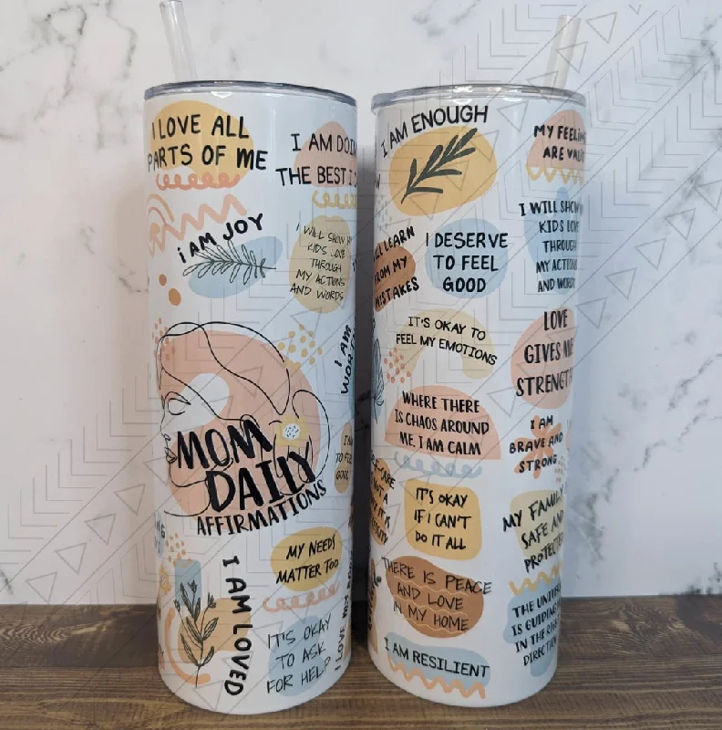 Christmas Drinkware Mom Affirmations Tumbler